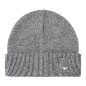 -EMPORIO ARMANI Man Beanie Hat EM000431 AF10401 O8004 Grigio