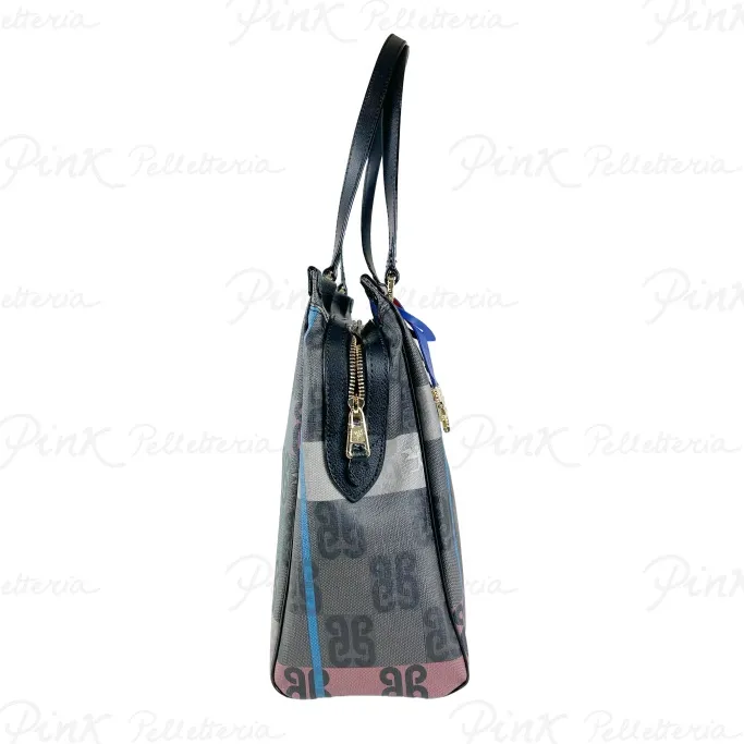 -PIERO GUIDI Pg Big Monogramma Shopping 61040 3088 A7 Nero/Grigio
