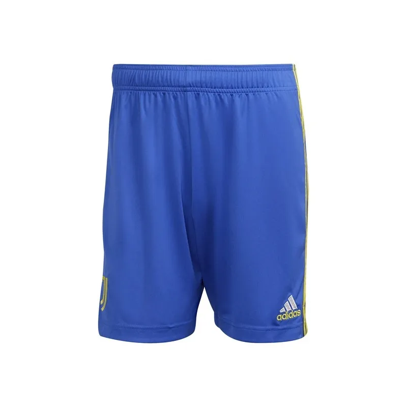 ADIDAS PANTALONCINO JUVENTUS 2021/22 UFFICIALE THIRD - JUVE 3 SHO - BLU/GIALLO