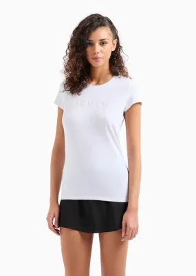 Armani Exchange donna t-shirt 3DYT48 YJETZ 1000 Bianco