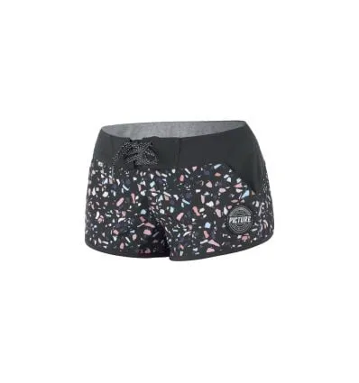 Bordshorts da donna Picture Hawaii (Nero Terrazzo)