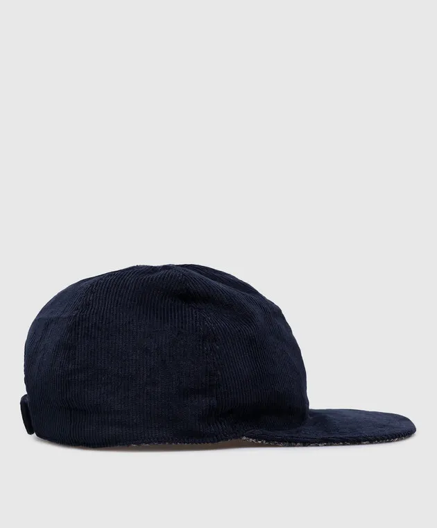 Borsalino Cappellino Lucio double face blu B95007RD0054X