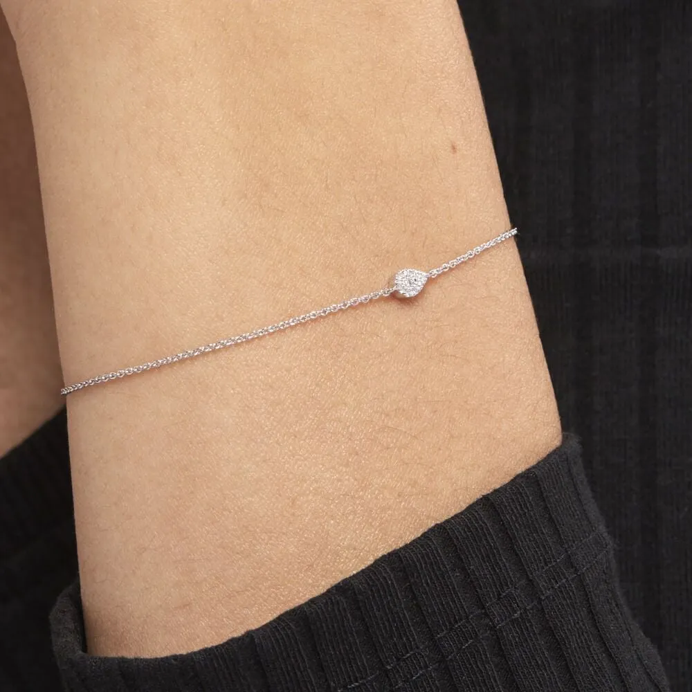 Bracciale Goccia Sophia Oro Bianco 375/1000 Diamante Bianco 0,028 ct 1430696
