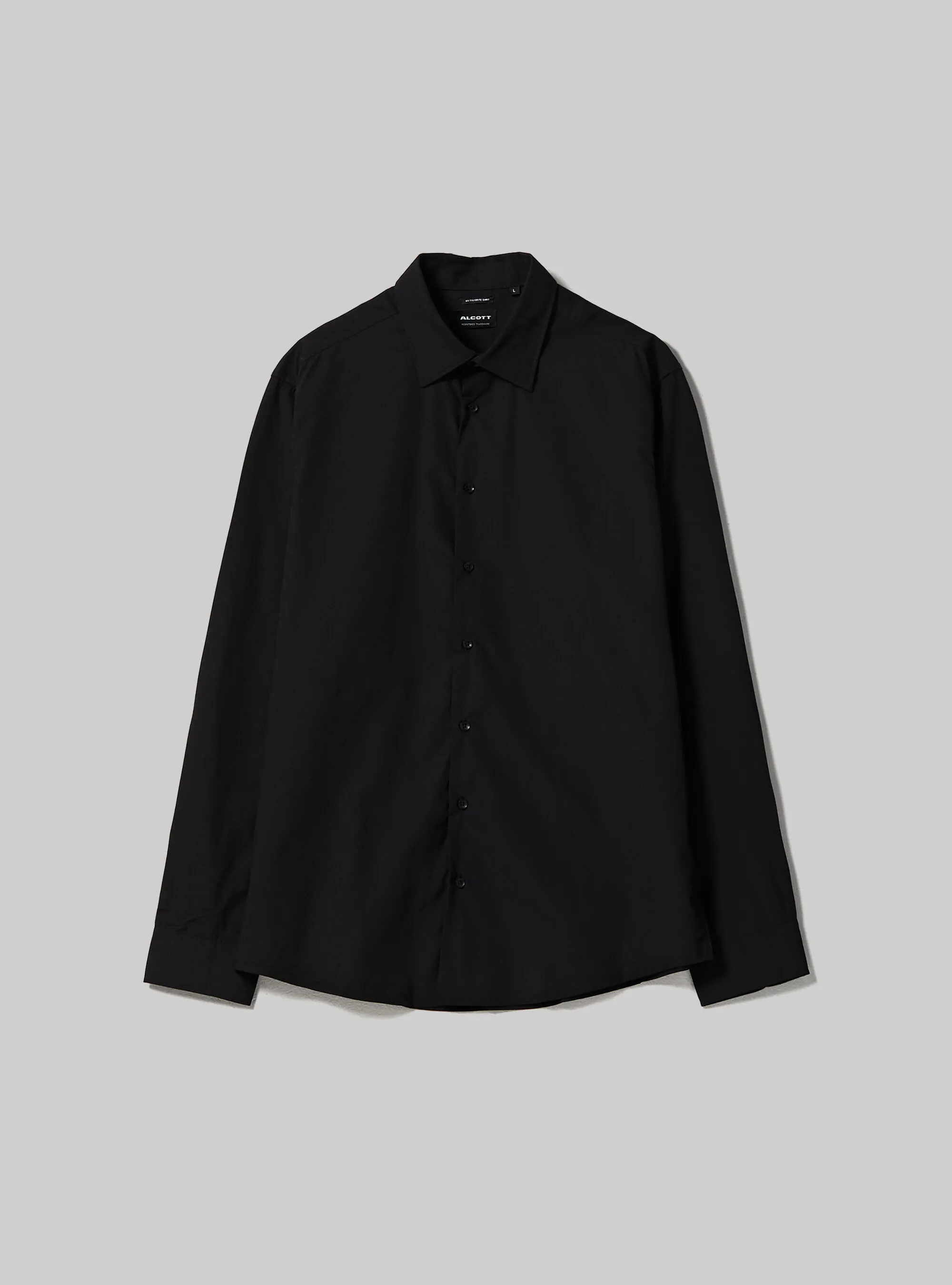 Camicia a manica lunga in tinta unita