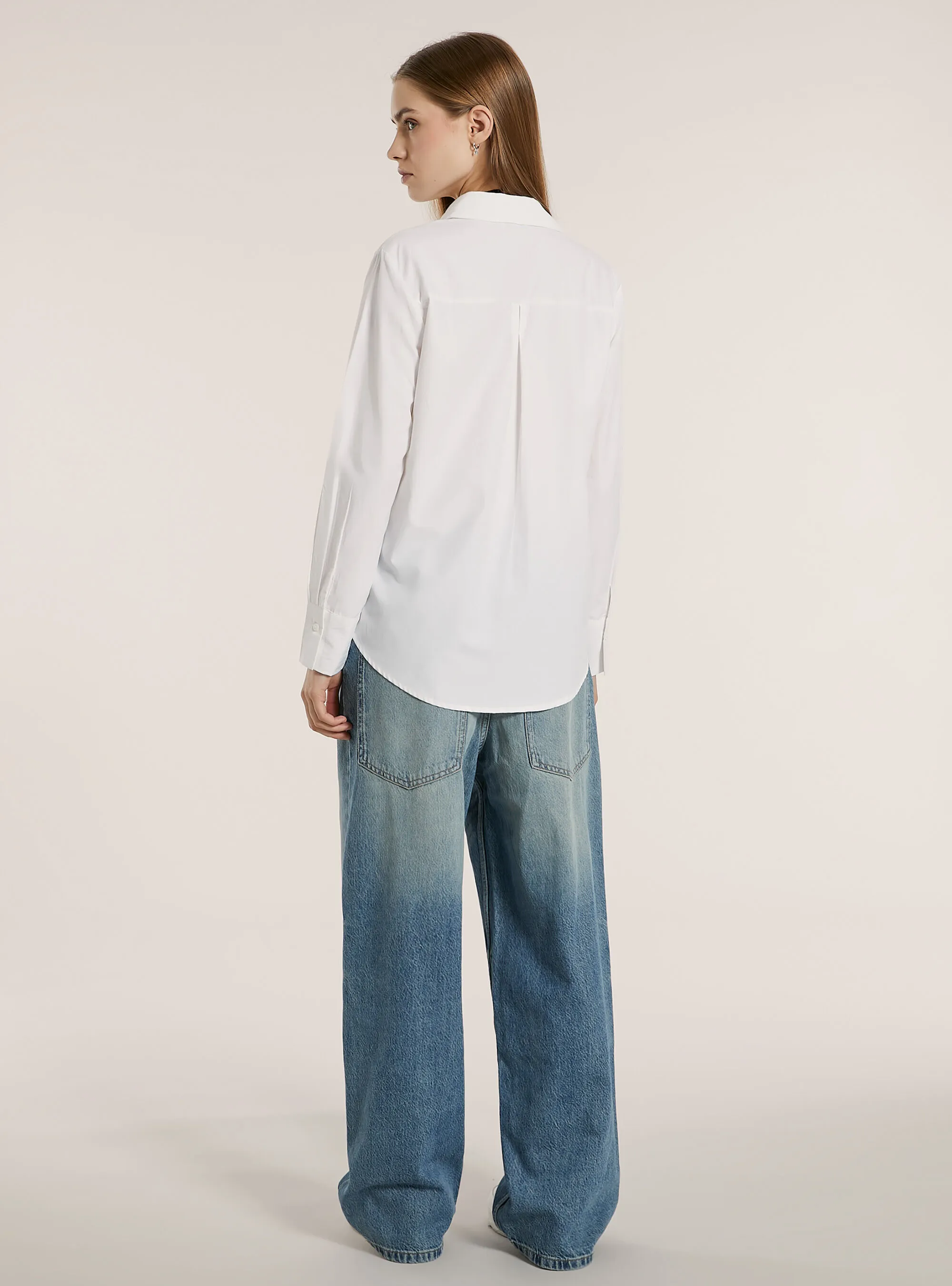 Camicia basic in popeline