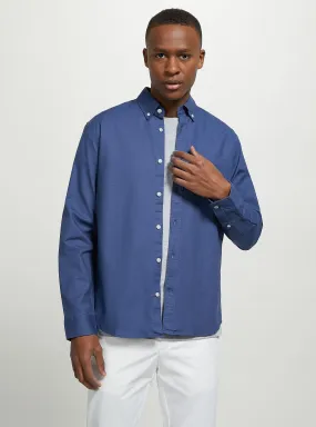 Camicia in cotone in tinta unita