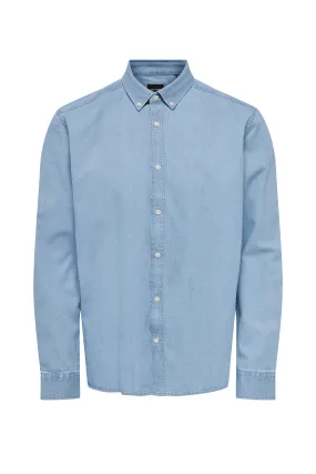         CAMICIA MANICA LUNGA ONSDAY REG BTN DOWN CHAMBRAY LS SHIRT