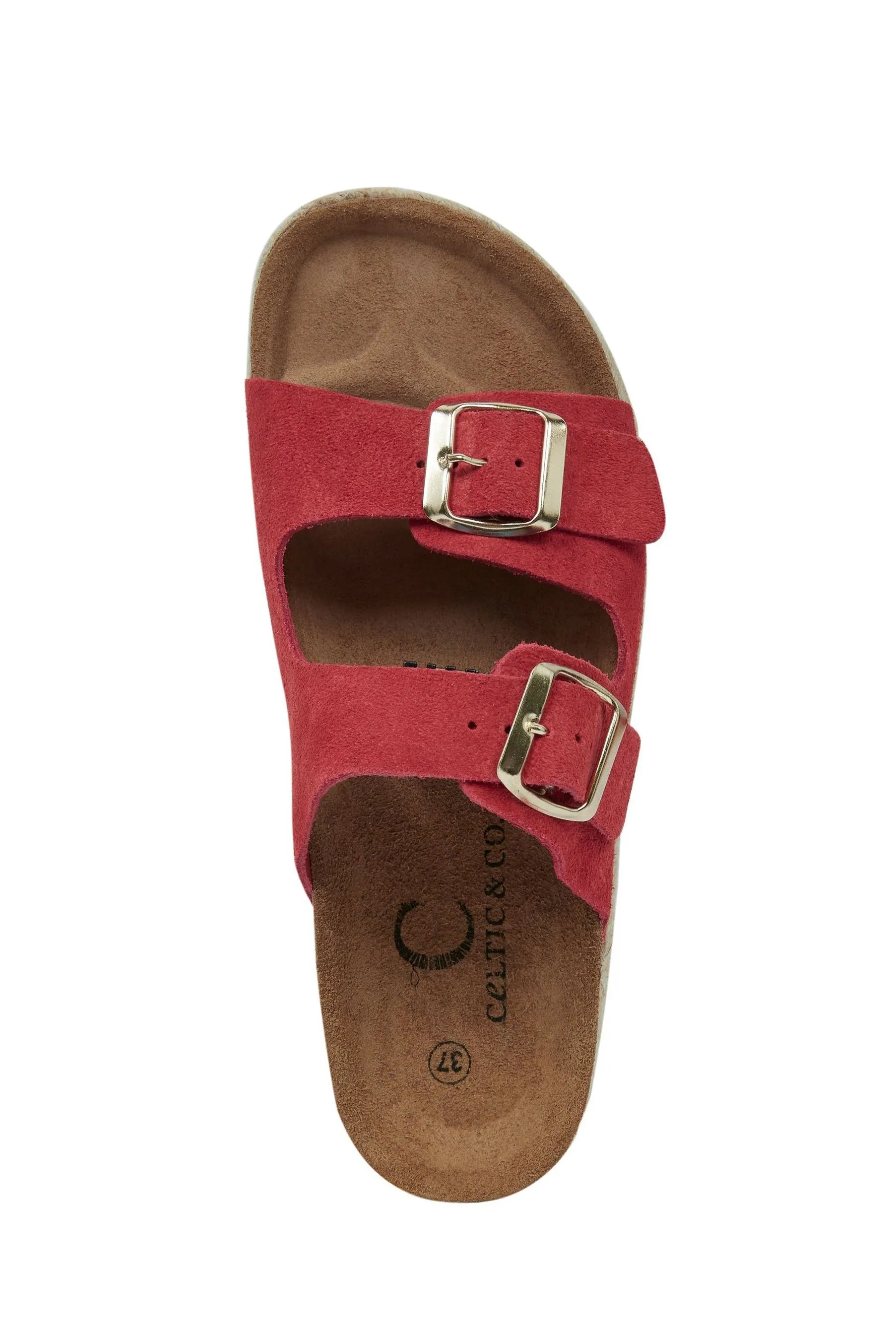 Celtic & Co. Rosso - Sandali con doppia fibbia