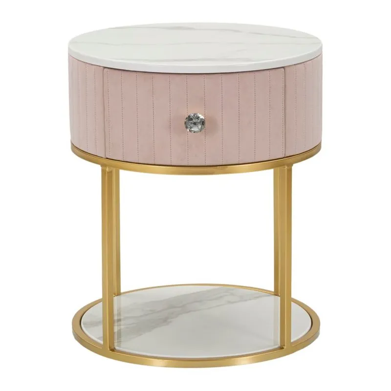 Charme 1921 Comodino Montpellier Rosa cm ø 42x48