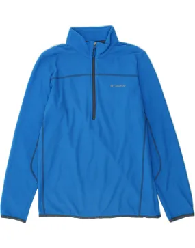COLUMBIA Mens Zip Neck Pullover Tracksuit Top Medium Blue