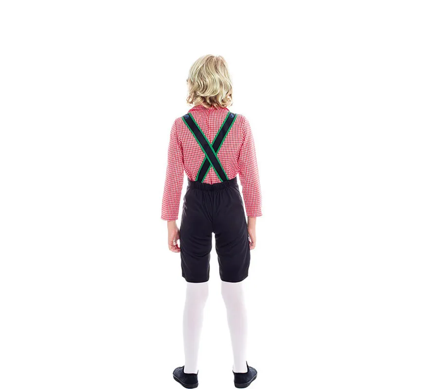 Costume tirolese con pantalone nero per bambino