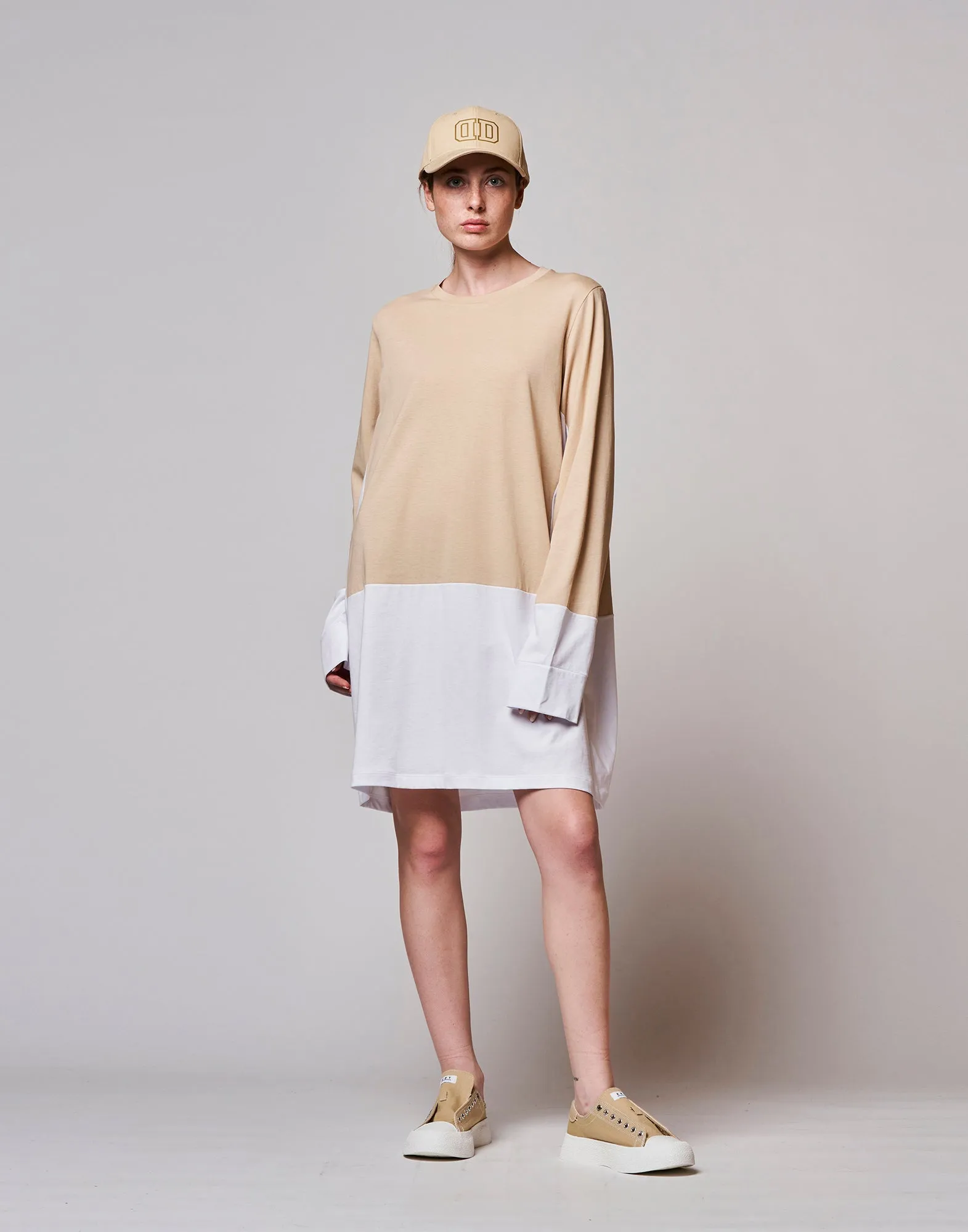 DOUUOD Maxi T-shirt Bicolore