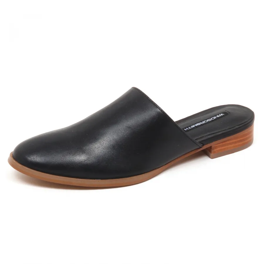 E0144 (WITHOUT BOX) sandalo donna nero WINDSOR SMITH PILLAR scarpe shoe woman