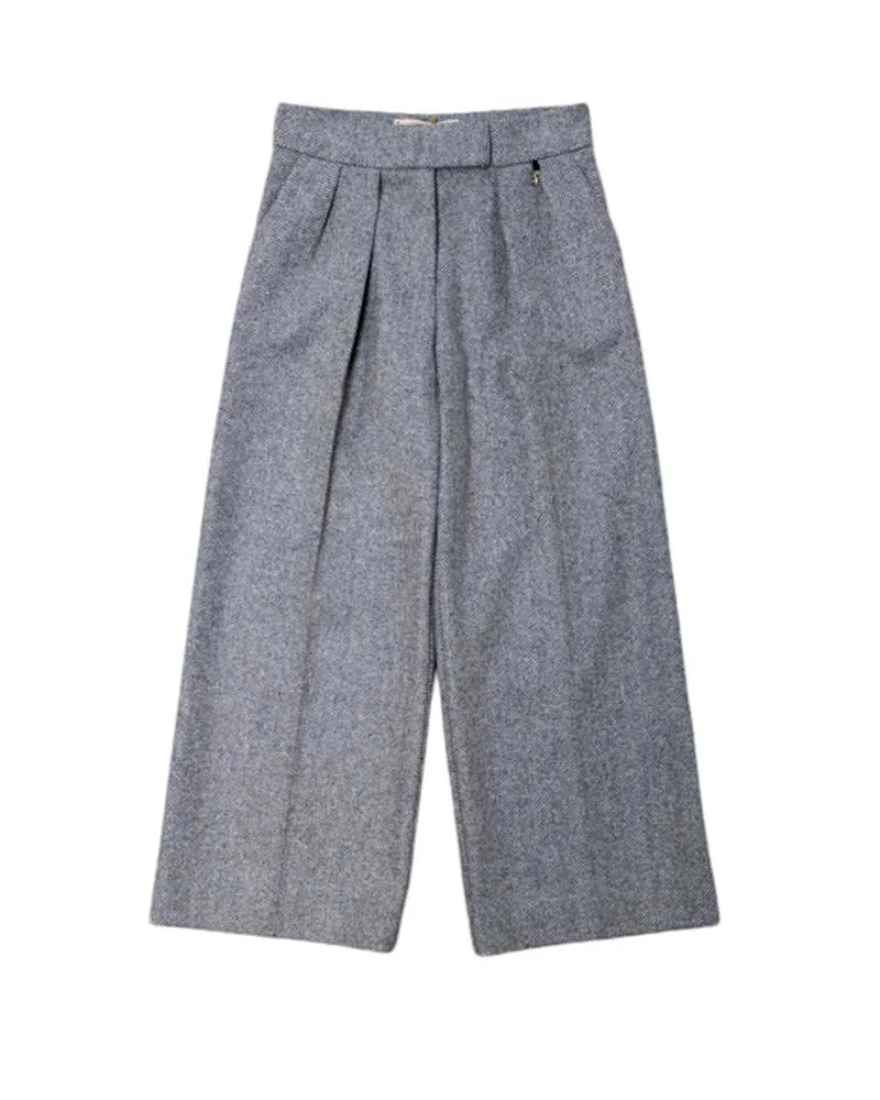 Elisabetta Franchi Pantalone A Palazzo EFPA248.0 In Misto Lana