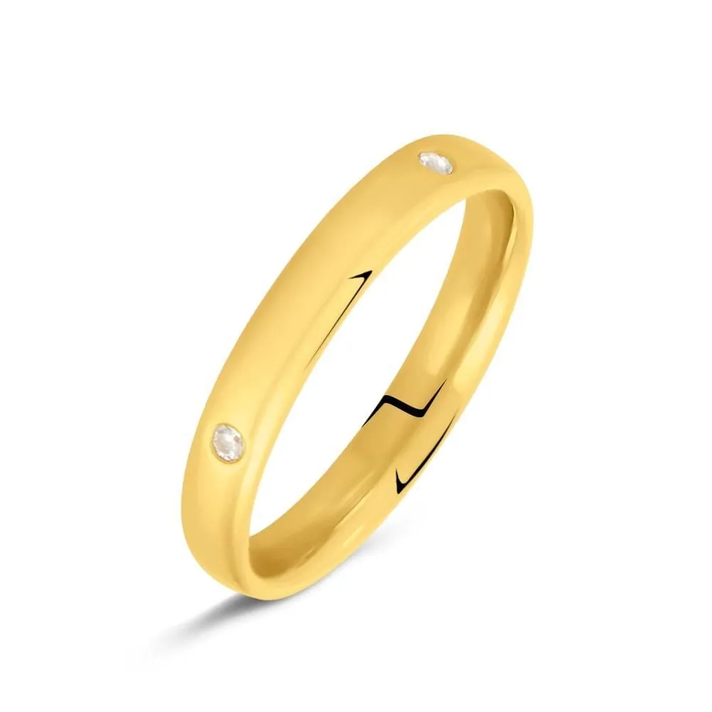 Fede Comoda 3.1 mm Oro Giallo 750/1000 Diamante Bianco 0,05 ct 1678775