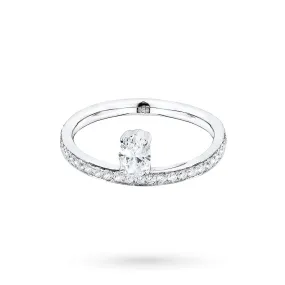 Fedina oro bianco diamante ovale brillanti RFJewels
