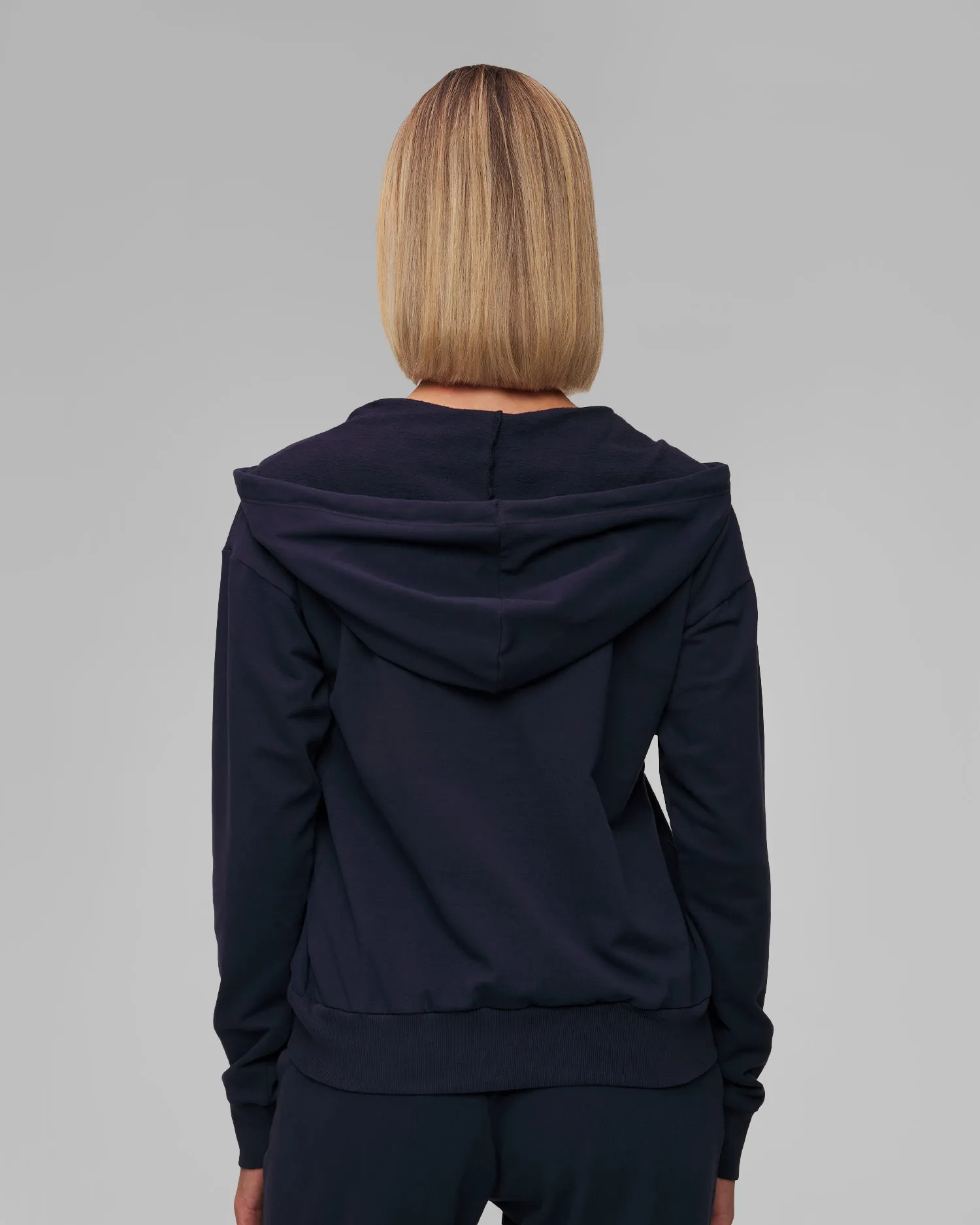 Felpa blu scuro con cerniera da donna Deha A00531-26525