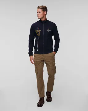 Felpa blu scuro con cerniera da uomo Aeronautica Militare 242FE1869F439-8380