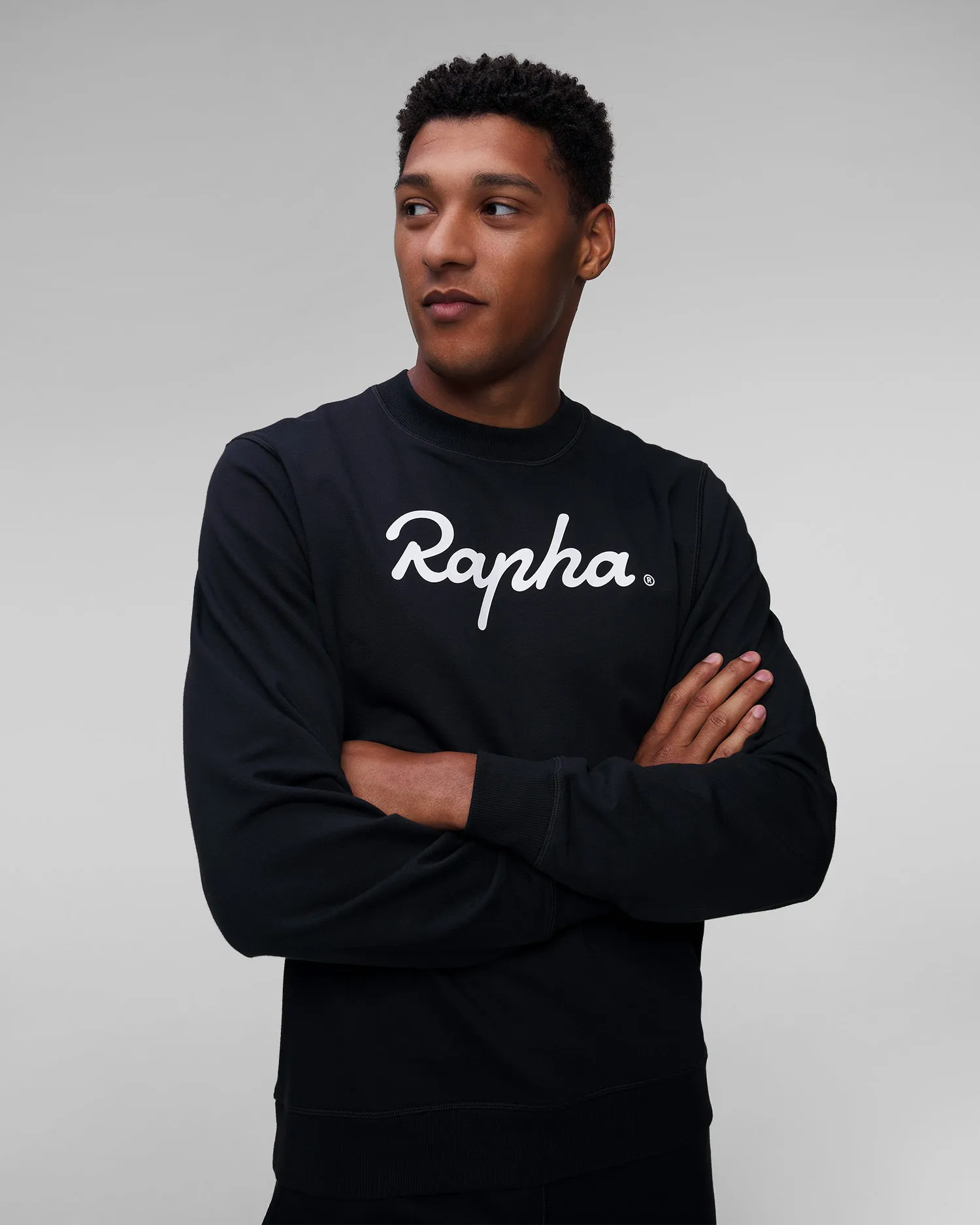 Felpa da tuta con logo da uomo Rapha nera bkc01xx-bbk