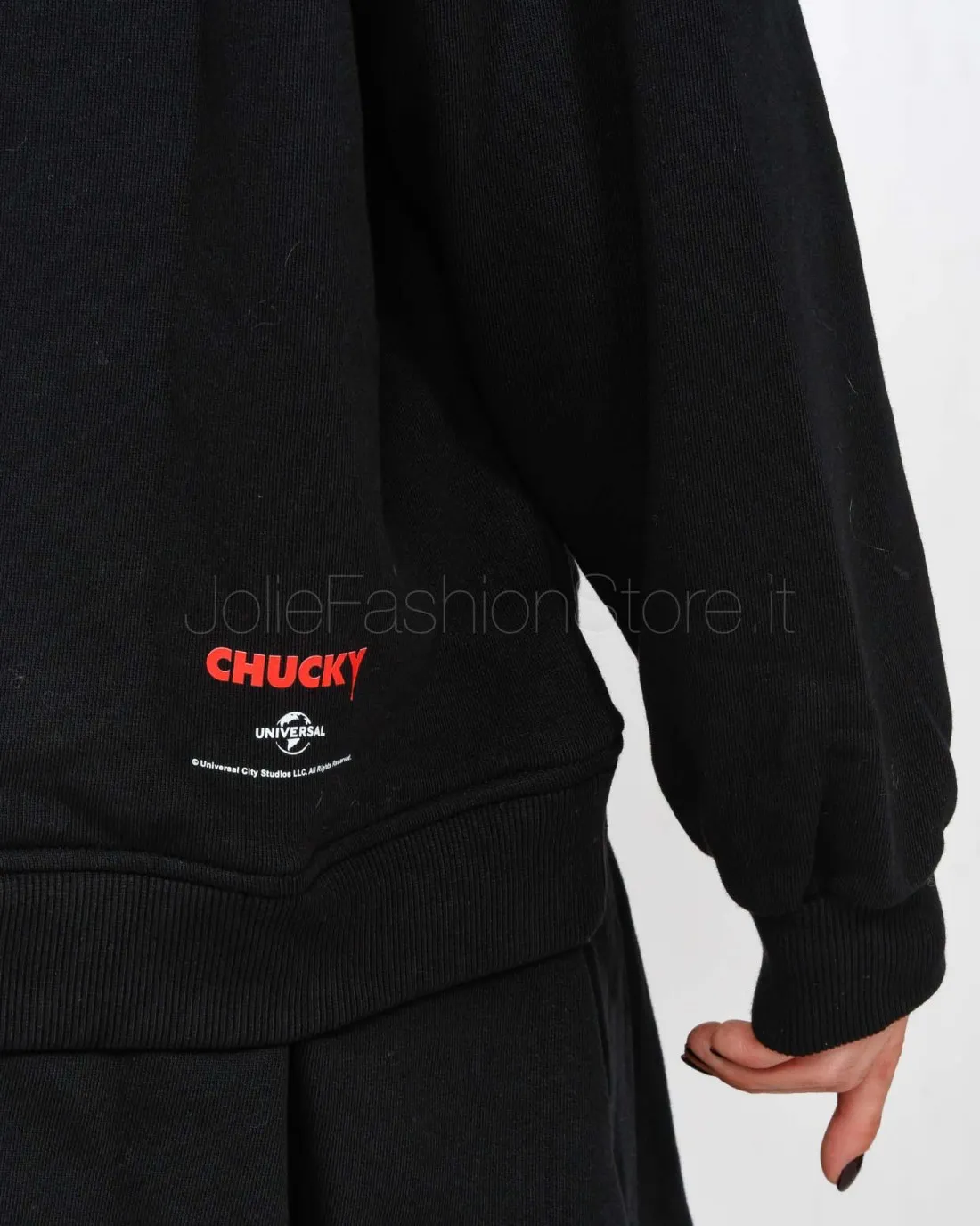 ---------------  ---------------  ---------------  ---------------  --------------GCDS Black Chucky Sweatshirt Dress------
