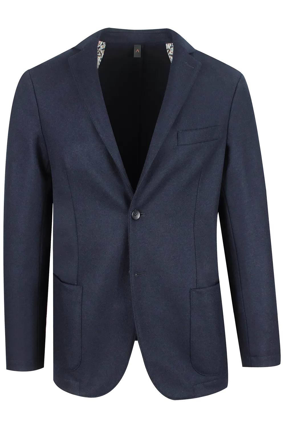   Giacca sfoderata in lana blu scuro