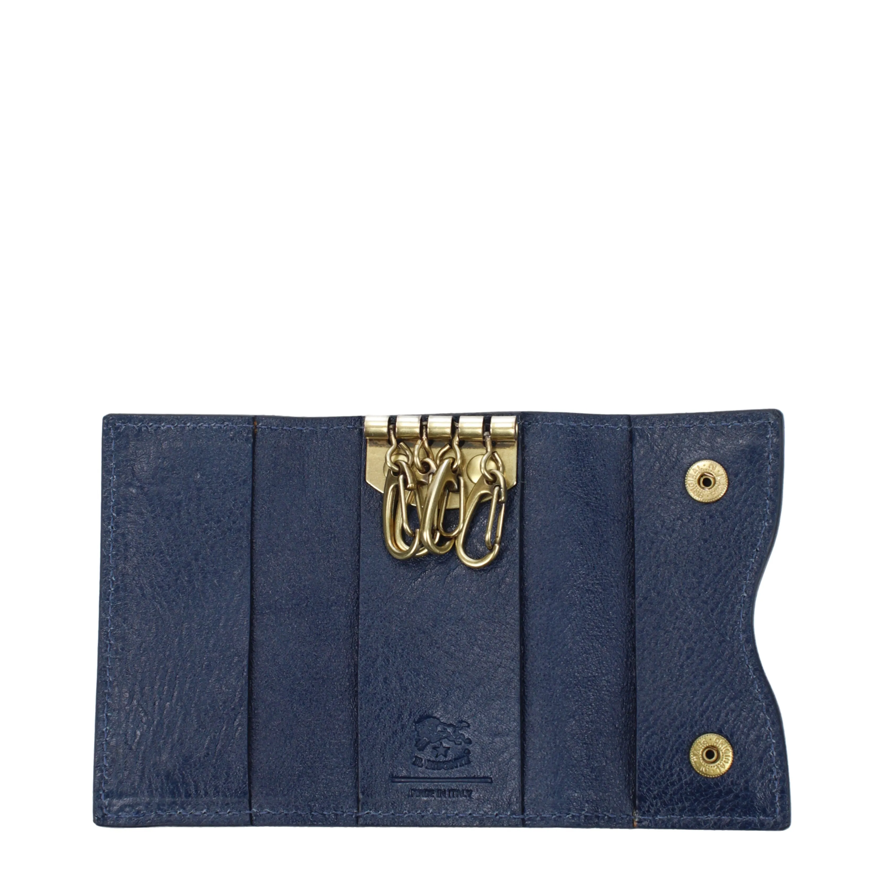 Il Bisonte Portachiavi Donna Pelle Blu