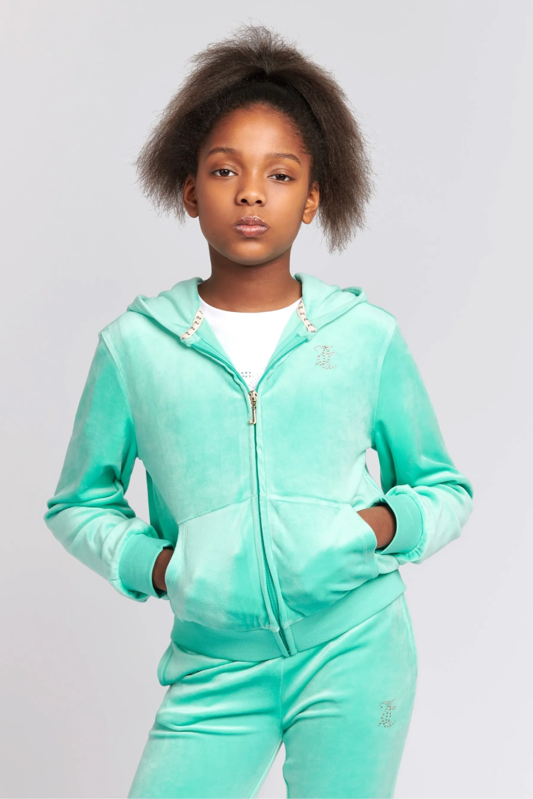 Juicy Couture Diamanté Zip Through Hoodie    