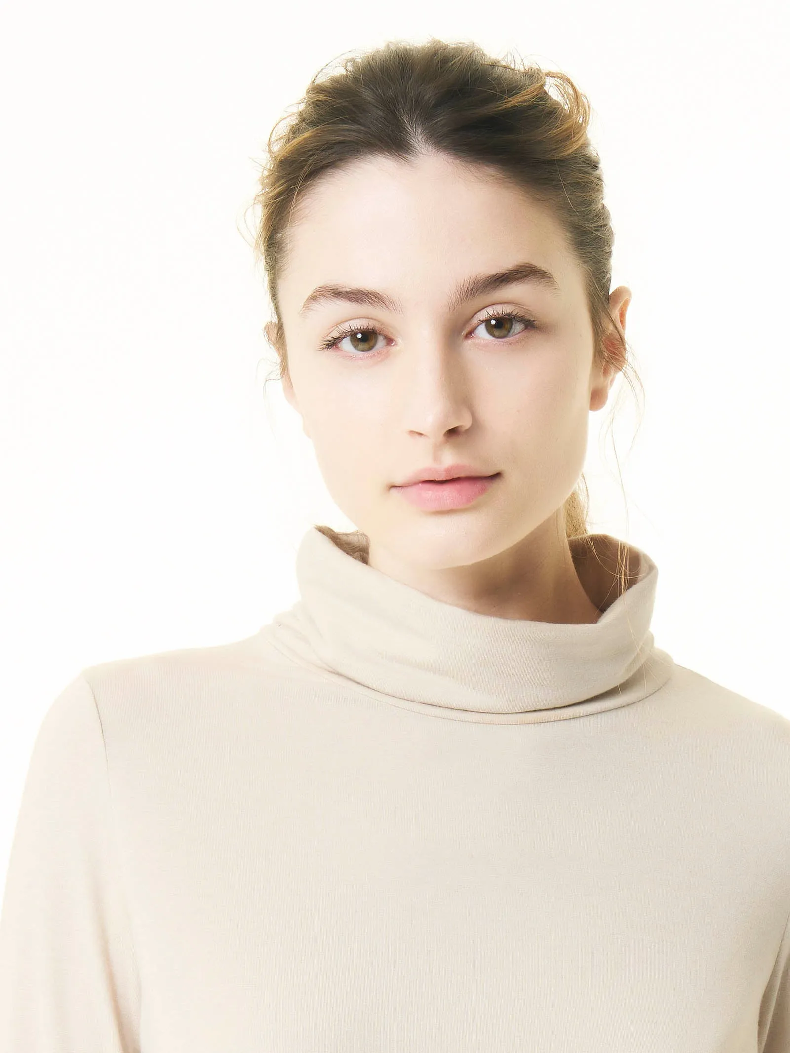 Maglietta con collo morbido in filato Tenderwool - Amarena