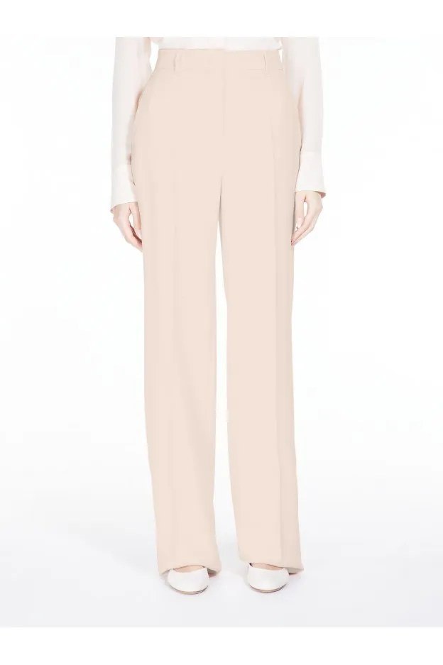   Max Mara     Max Mara Quasar Pantalone Lungo In Crêpe Di Lana    