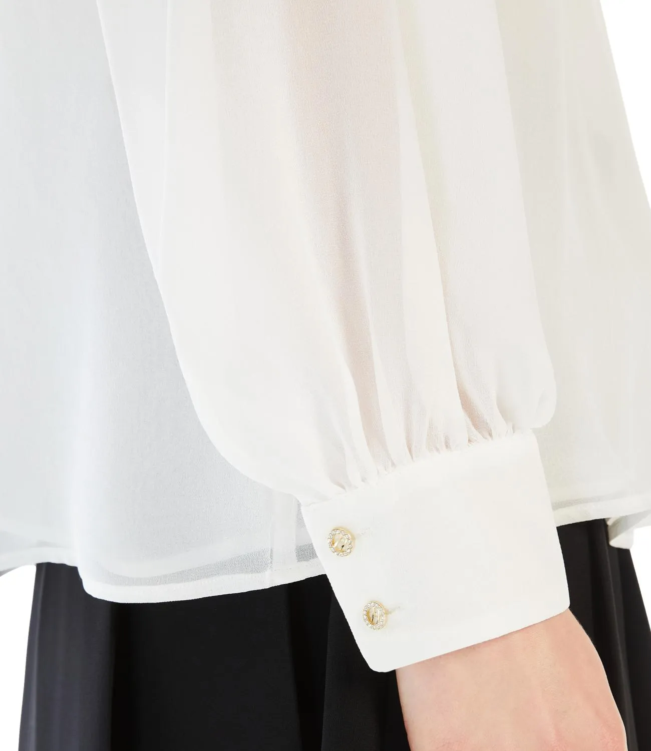 Max Mara Studio blusa Golfo bianco seta donna