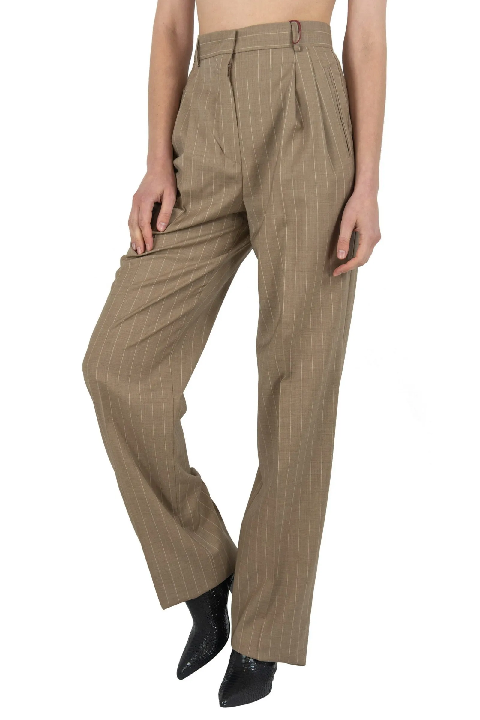 MAX MARA STUDIO pantalone in lana vergine TADDEO variante 001 colore Beige