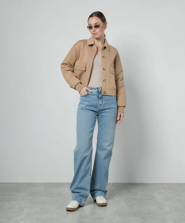 Max Mara Top Abbono in cashmere beige melange ABBONO