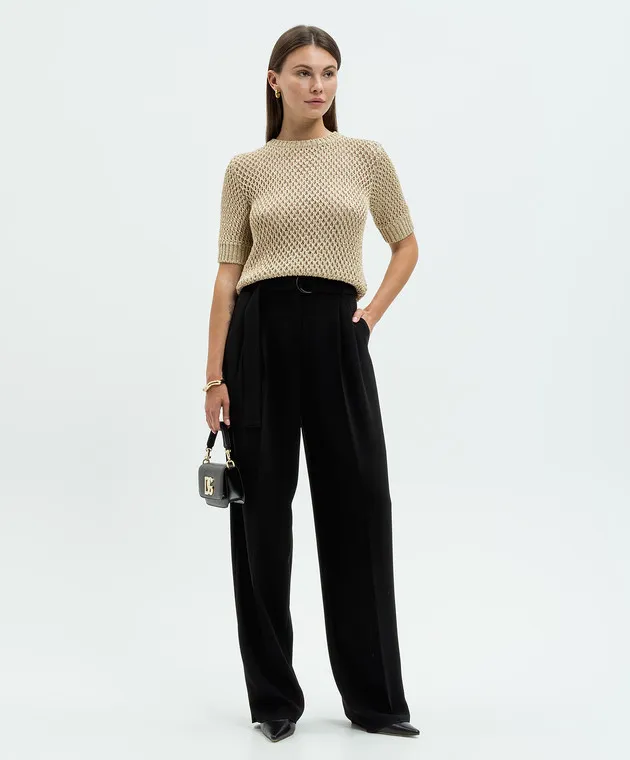 Max Mara Top FASTO dorato con lurex FASTO