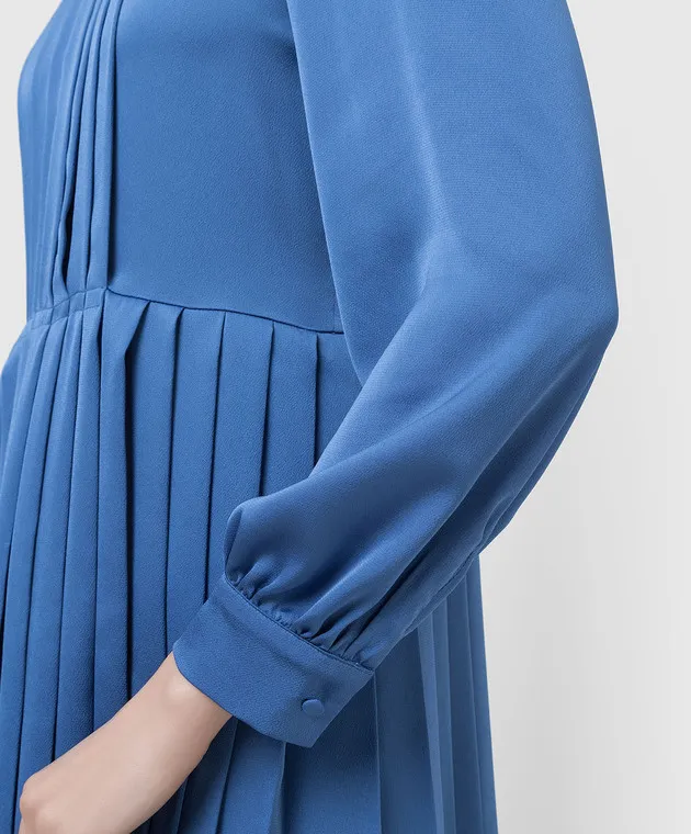 Max Mara Weekend Abito plissettato blu Schermo SCHERMO