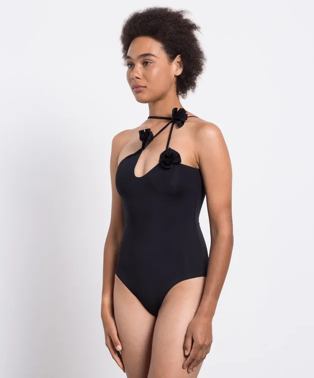 Maygel Coronel Costume intero nero con applicazioni ALDABA