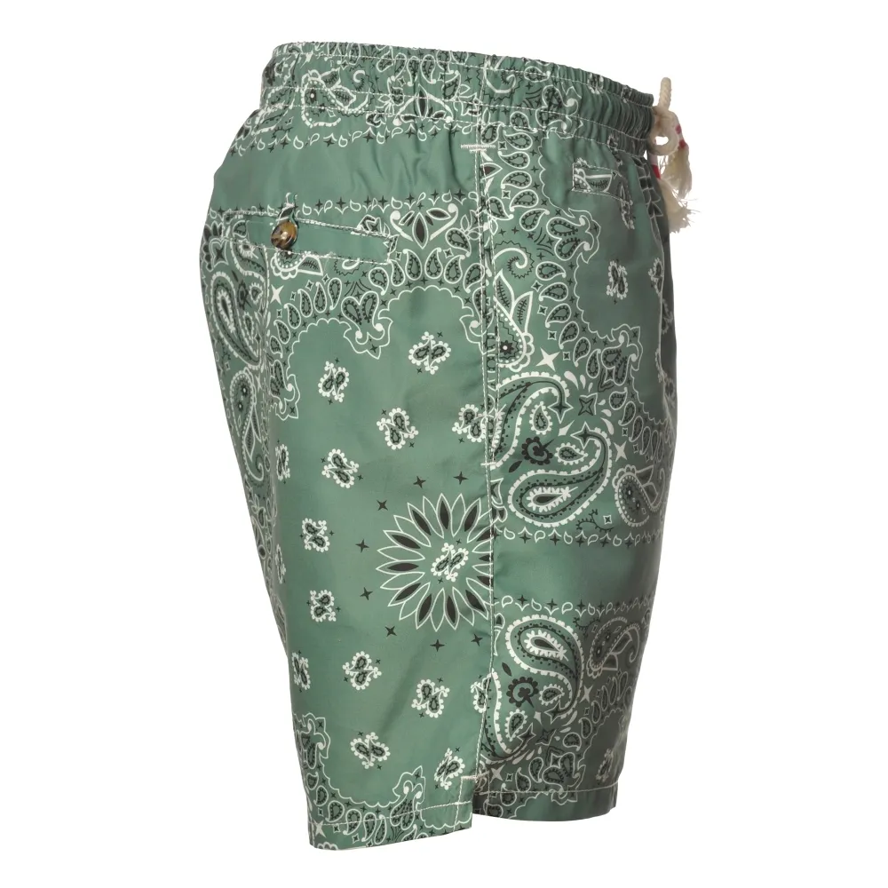 MC2 Saint Barth - Costume Boxer in Fantasia Bandana - Verde - Luxury Exclusive Collection