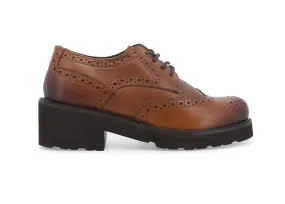 Melluso Mocassino donna allacciato derby in pelle cuoio 034316w