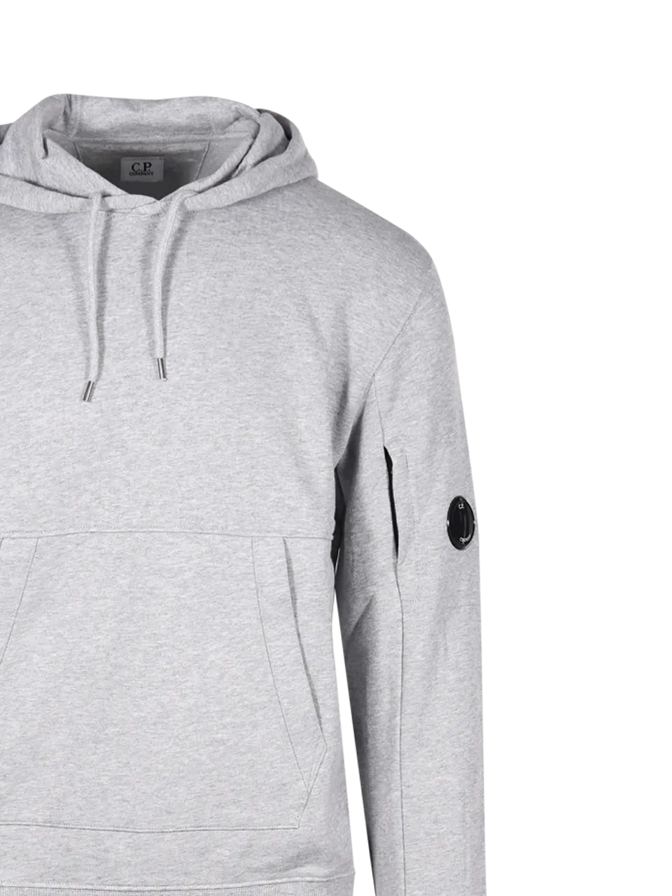 MEN CP COMPANY GREY COTTON HOODIE SWEATHISRT