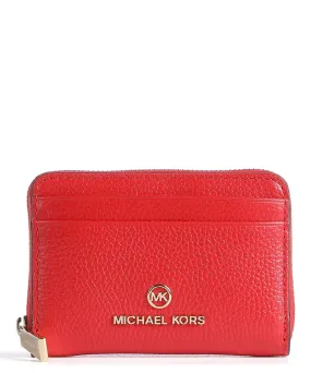  Michael Kors Jet Set Charm Portafoglio pelle di vacchetta grana, tela rosso  