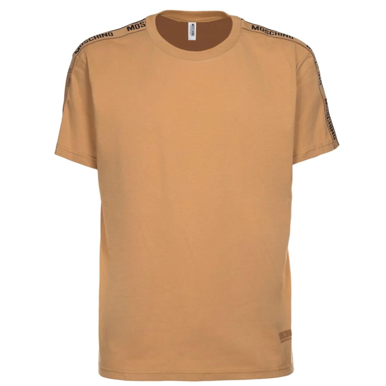 Moschino t shirt marrone stripe logate