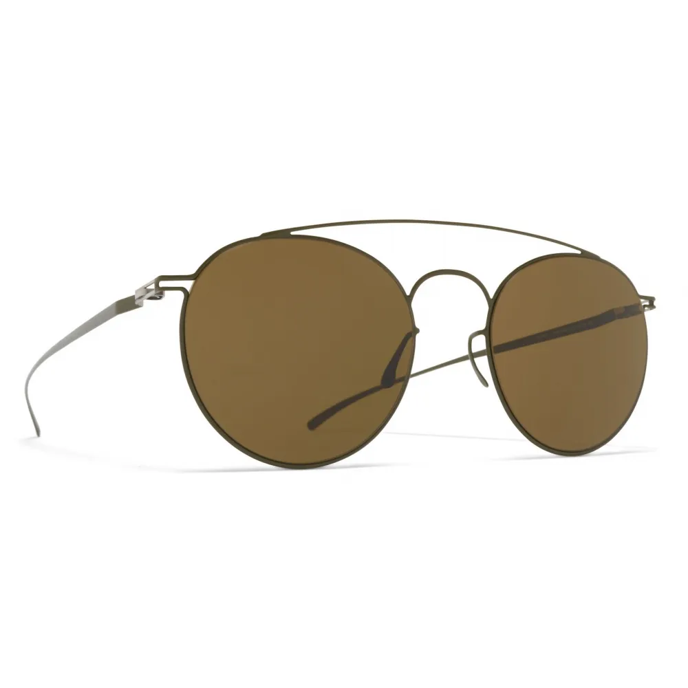 Mykita - MMESSE007 - Mykita & Maison Margiela - Camou Verde Marrone - Metal Collection - Occhiali da Sole - Mykita Eyewear