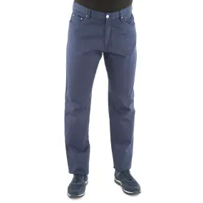 Pantalone blu in cotone stretch 