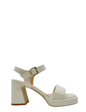 Paru Milano     Sandalo Alto in Nappa Beige
