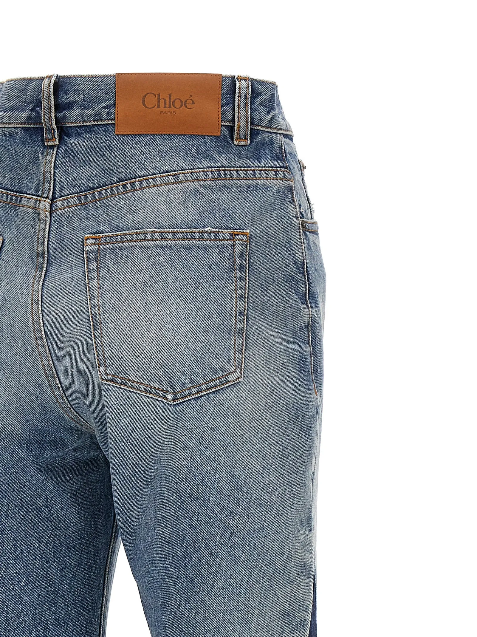 Patchwork Jeans Blu