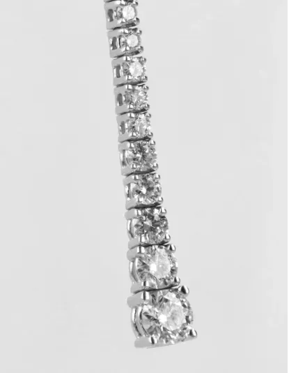 Pendente degradè oro bianco e diamanti