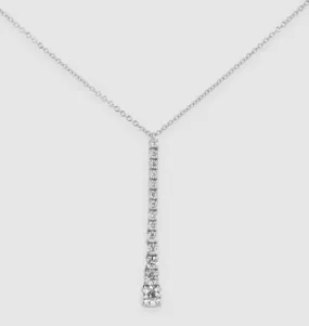 Pendente degradè oro bianco e diamanti