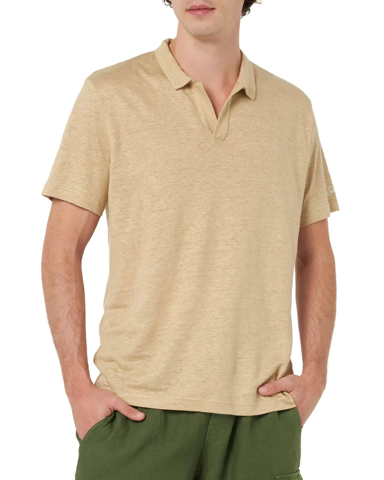 Polo Fraser lino beige