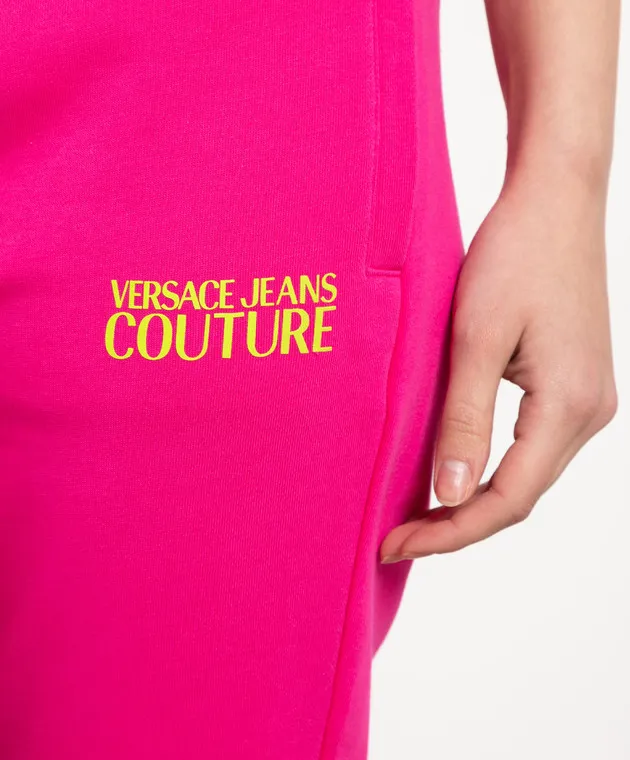 Versace Jeans Couture Joggers rosa con logo 74HAAT03CF01O
